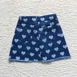 GLK0010--new style cute love Denim skirt