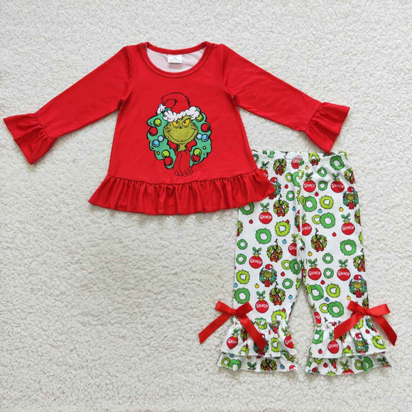 GLP0690-- Christmas cartoon red girls outfits