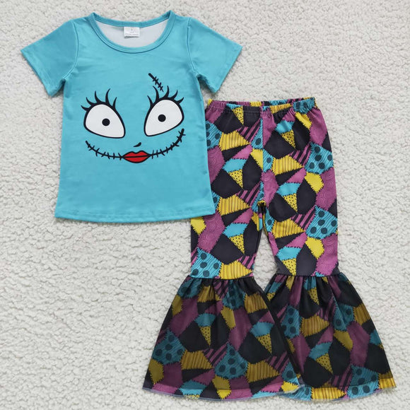 Halloween patch blue girls outfits