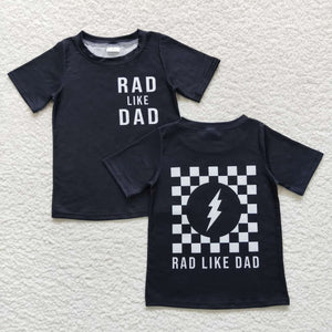 BT0323---short sleeve rad like dad black top