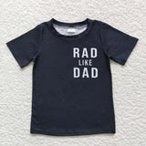 BT0323---short sleeve rad like dad black top