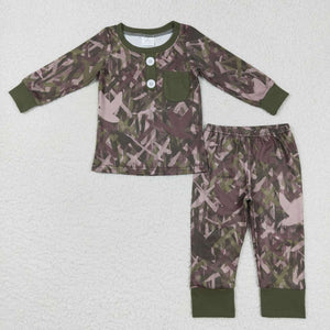 BLP0326-- mallard green boy pajamas clothing