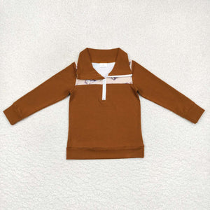 4.5 BT0343--- long sleeve mallard boy brown pullover