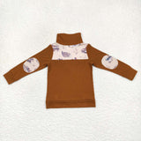 4.5 BT0343--- long sleeve mallard boy brown pullover