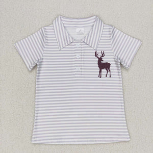 BT0337---short sleeve deer T- shirt