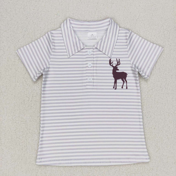 BT0337---short sleeve deer T- shirt