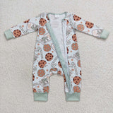 LR0631--long sleeve milk sand cookies zip sleeper