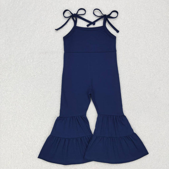SR0449---navy blue cotton jumpsuit