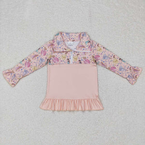 GT0297--long sleeve princess pink pullover