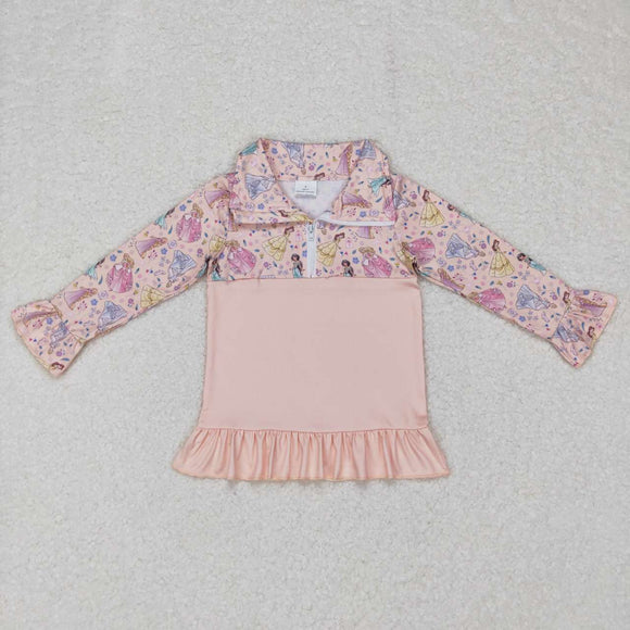 GT0297--long sleeve princess pink pullover