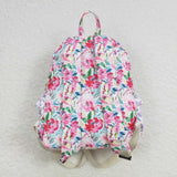 BA0101--High quality  purle floral print backpack