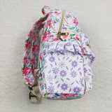 BA0101--High quality  purle floral print backpack