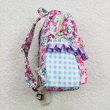 BA0099--High quality  purple floral print backpack