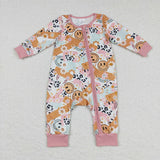 LR0684-- long sleeve smile zip sleeper