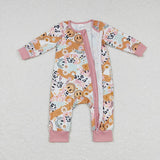 LR0684-- long sleeve smile zip sleeper