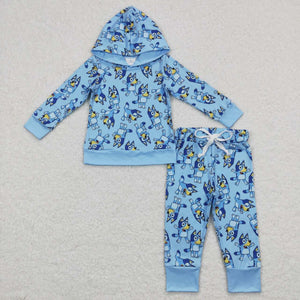 BLP0399--long sleeve CARTOON DOG hoodie outfits