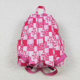 BA0114---High quality cartoon barbie pink print backpack