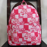 BA0114---High quality cartoon barbie pink print backpack