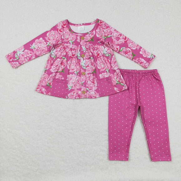 GLP0927--fall purple floral girls outfits