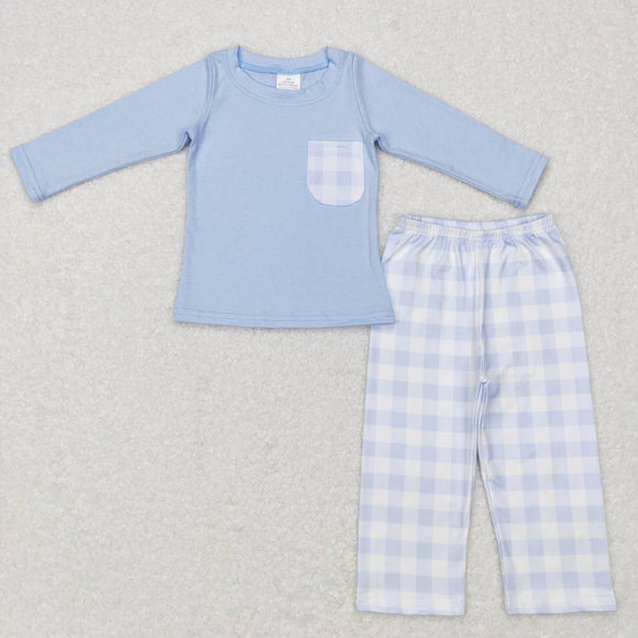 BLP0407--Long sleeve  blue boy pajamas