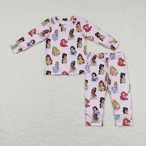 GLP0970-- long sleeve princess girl pajamas