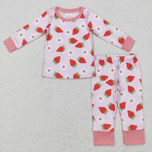 GLP0961--long sleeve Strawberry girl pajamas