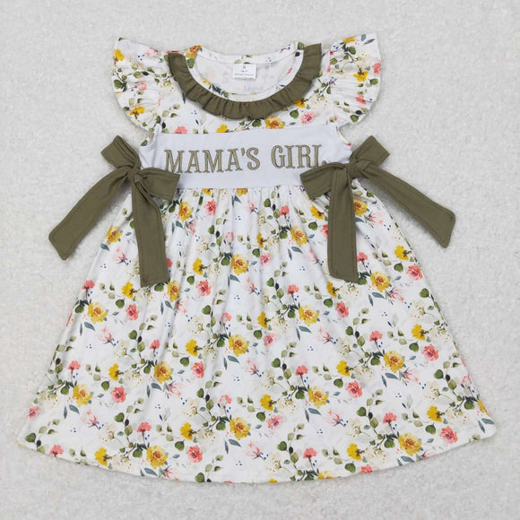 GSD0507--short sleeve embroidered mama's girl dress