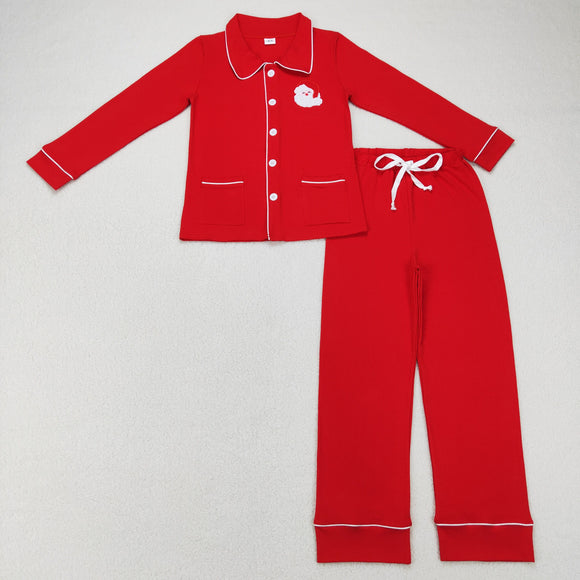 BLP0296-- long sleeve man red adult pajamas outfits