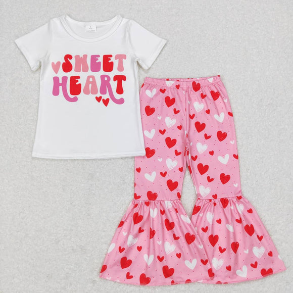 GSPO0984-- short sleeve sweet heart girl outfits