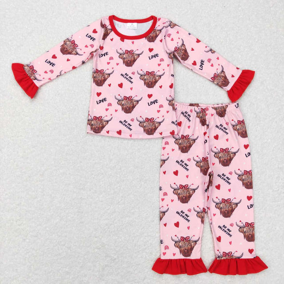 GLP0998---Valentine cow girls pajamas