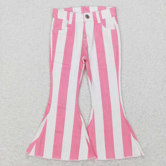 P0315--pink stripes jeans