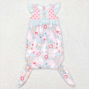 NB0033-- pink dot& floral  newborn clothing