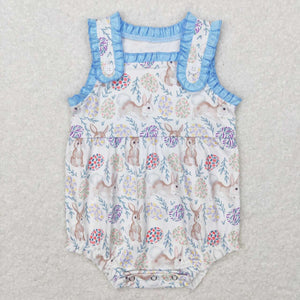 SR0507--- short sleeve bunny & egg blue bubble