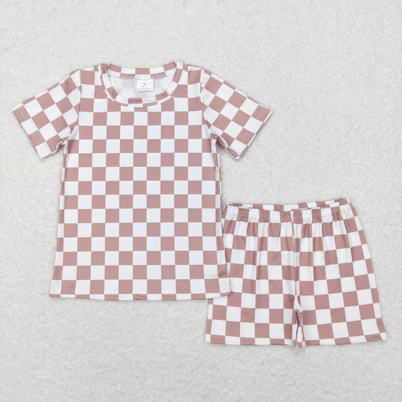 BSSO0326-- checkerboard boy outfits