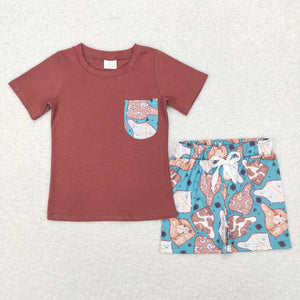 BSSO0348-- summer western howdy boy outfits