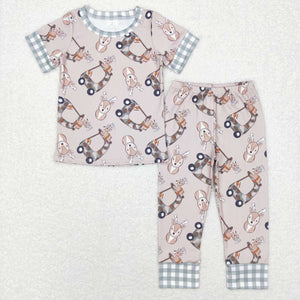 BSPO0242--- short sleeve deer boy pajamas