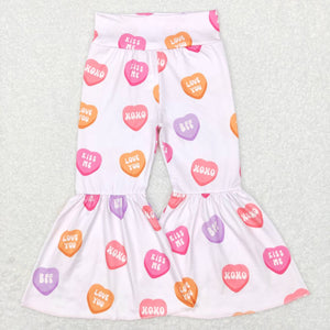 P0367--Valentine kiss me milk silk bell bottoms