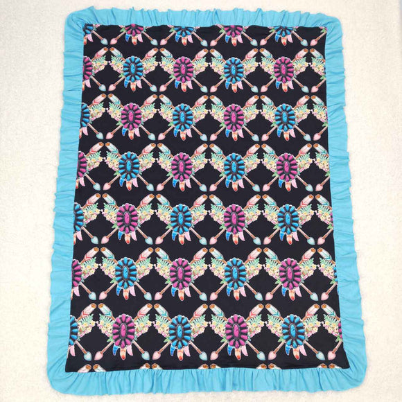 BL0052 purple blue black blanket