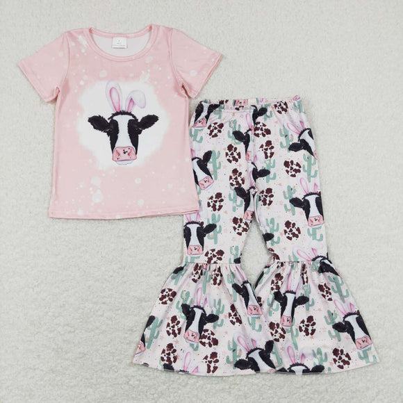 GSPO1152- Easter western cow pink girls outfits