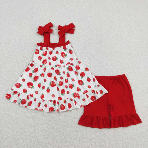 GSSO0567-- summer Strawberries girls outfits