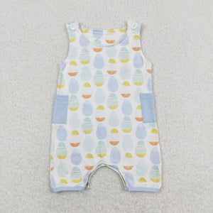 SR0901--pre order blue short sleeve baby romper