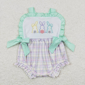 SR0543--Easter bunny  MILK SILK romper