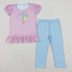 GSPO1104--short sleeveballoon embroidery lace  girl outfits