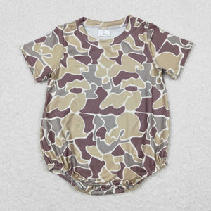 Short sleeves camo baby boys romper