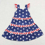 GSD0681--summer 4th July star girls clothing