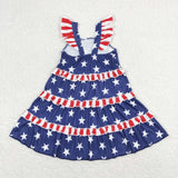 GSD0681--summer 4th July star girls clothing