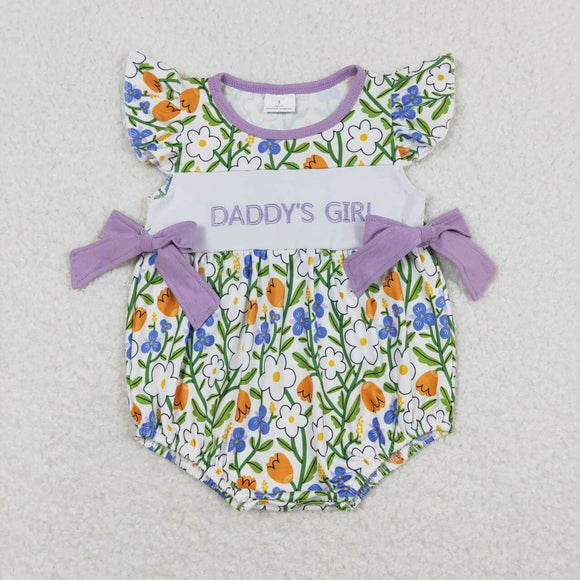 SR0891- Embroidery daddy's girl girls bubble