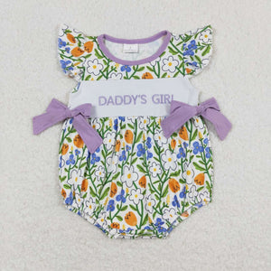 Embroidery daddy's girl floral series clothing
