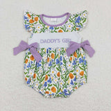 Embroidery daddy's girl floral series clothing