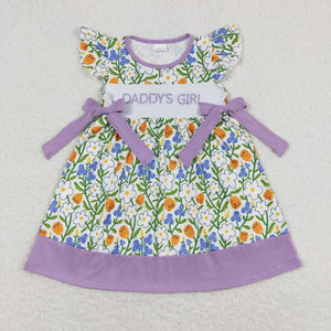 GSD0753-- Embroidery daddy's girl short sleeve girls dress